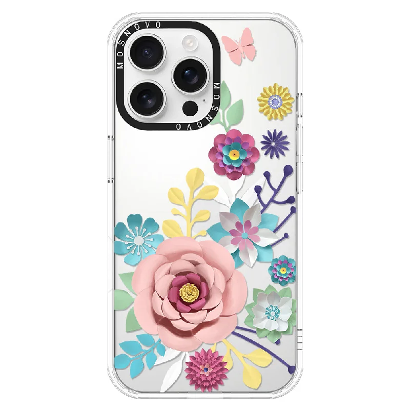 3D Floral Phone Case - iPhone 16 Pro Max Case