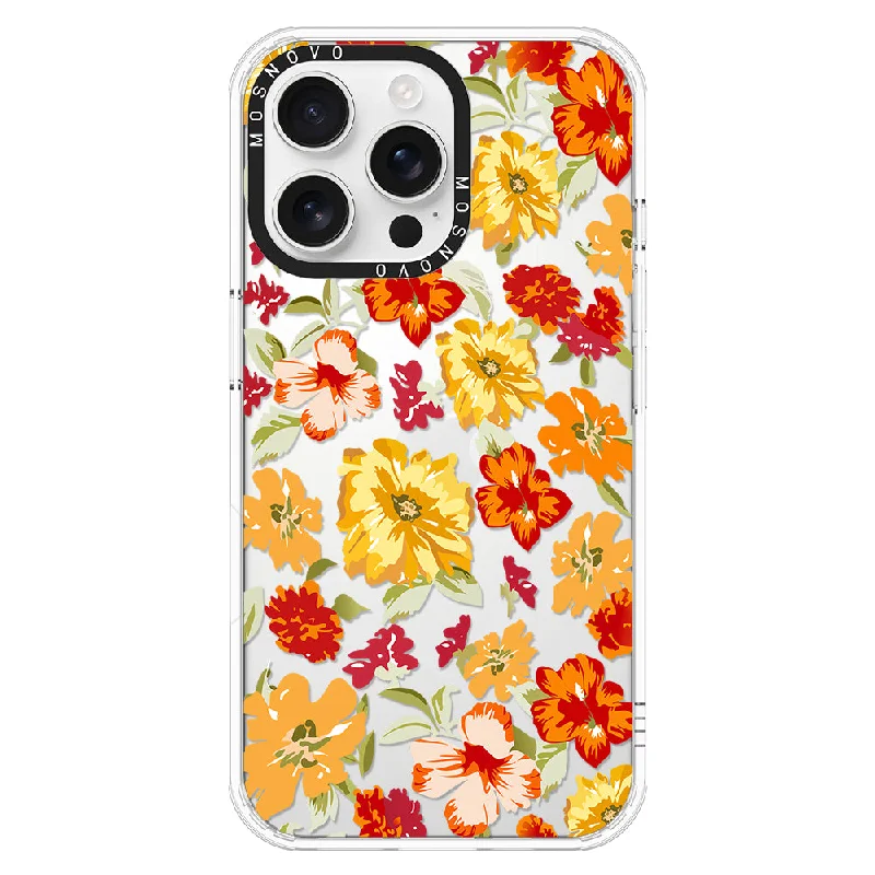 70s Boho Yellow Flower Phone Case - iPhone 16 Pro Max Case