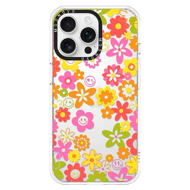 70's Groovy Floral Phone Case - iPhone 16 Pro Max Case