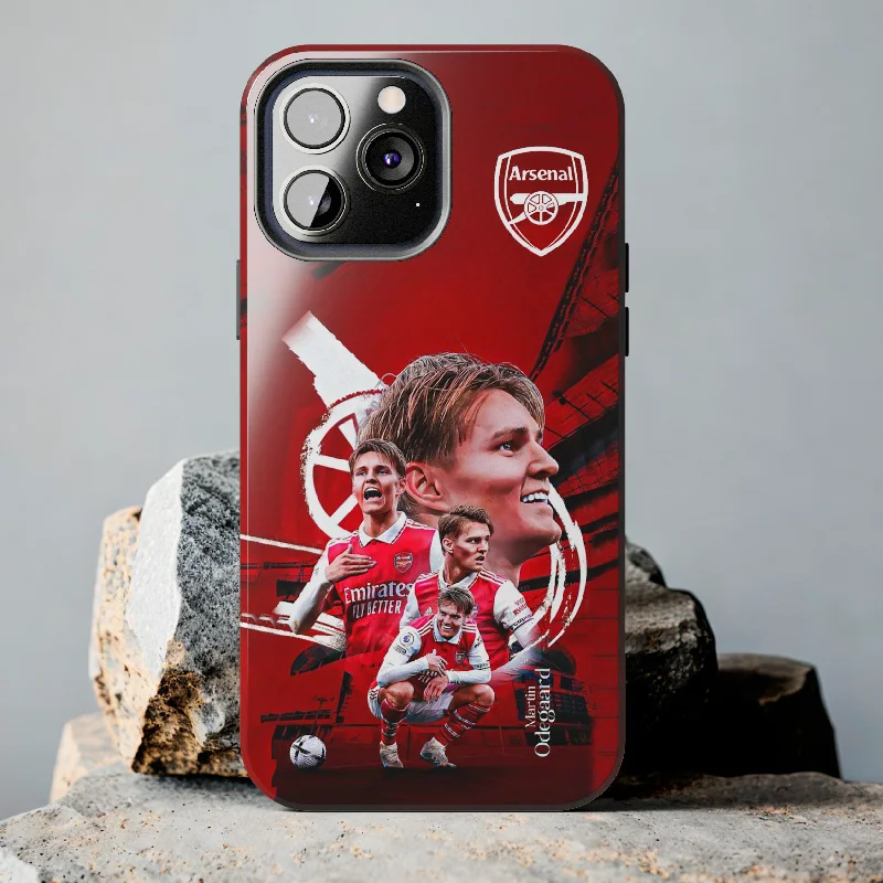 Arsenal Martin Odegaard Tough Phone Case for iPhone 15 14 13 12 Series