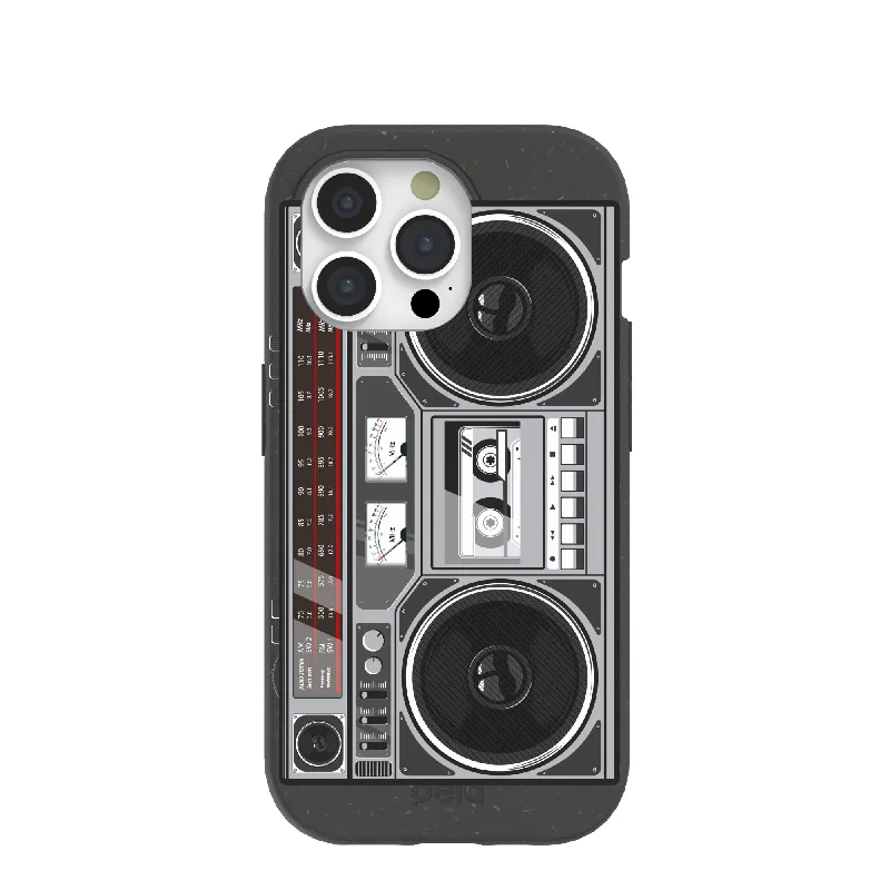 Black Boombox iPhone 15 Pro Case