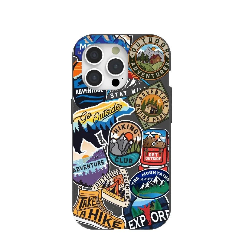 Black Trail Stickers iPhone 15 Pro Case