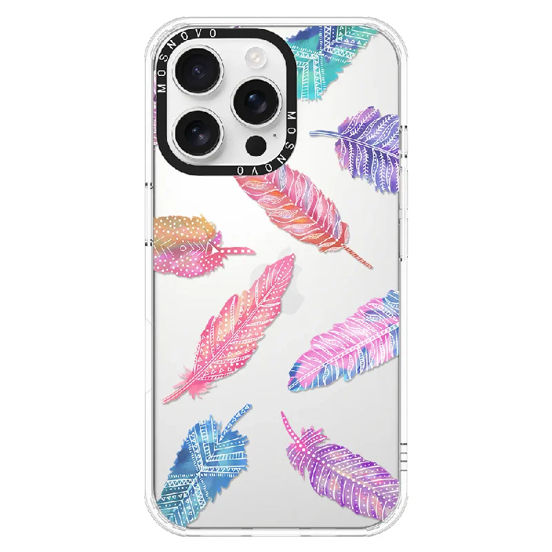 Boho Feather Phone Case - iPhone 16 Pro Max Case