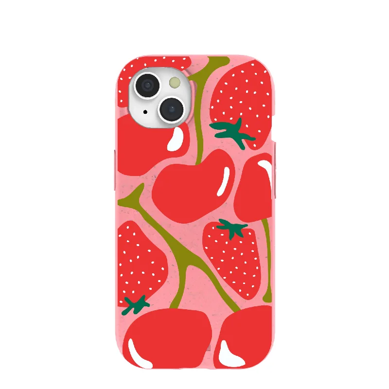 Bubblegum Pink Cherry Berry iPhone 15 Case