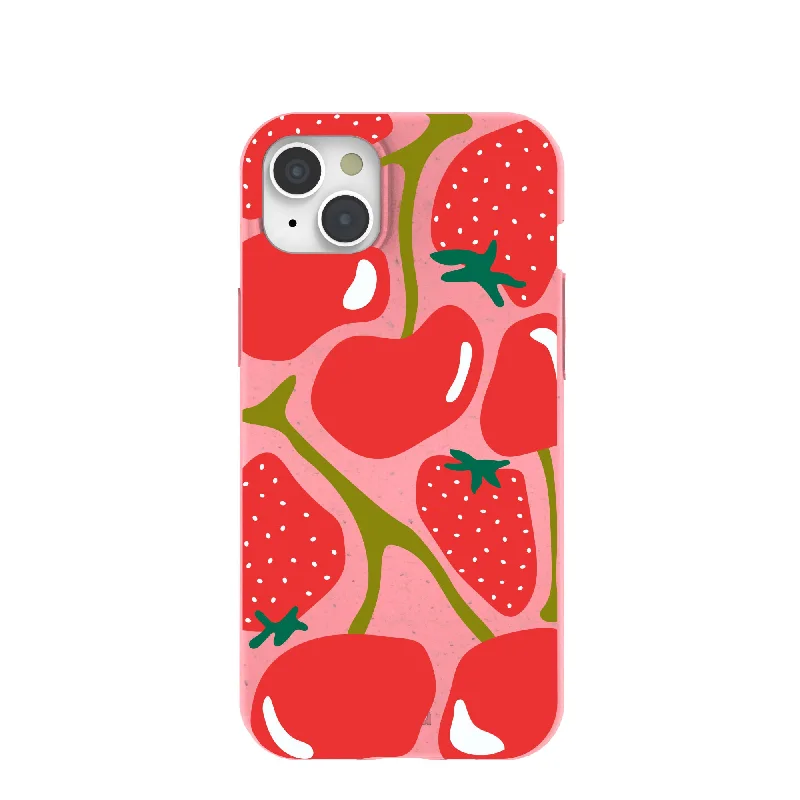 Bubblegum Pink Cherry Berry iPhone 15 Plus Case