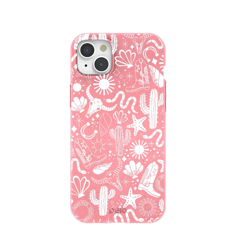 Bubblegum Pink Coastal Rodeo iPhone 15 Plus Case