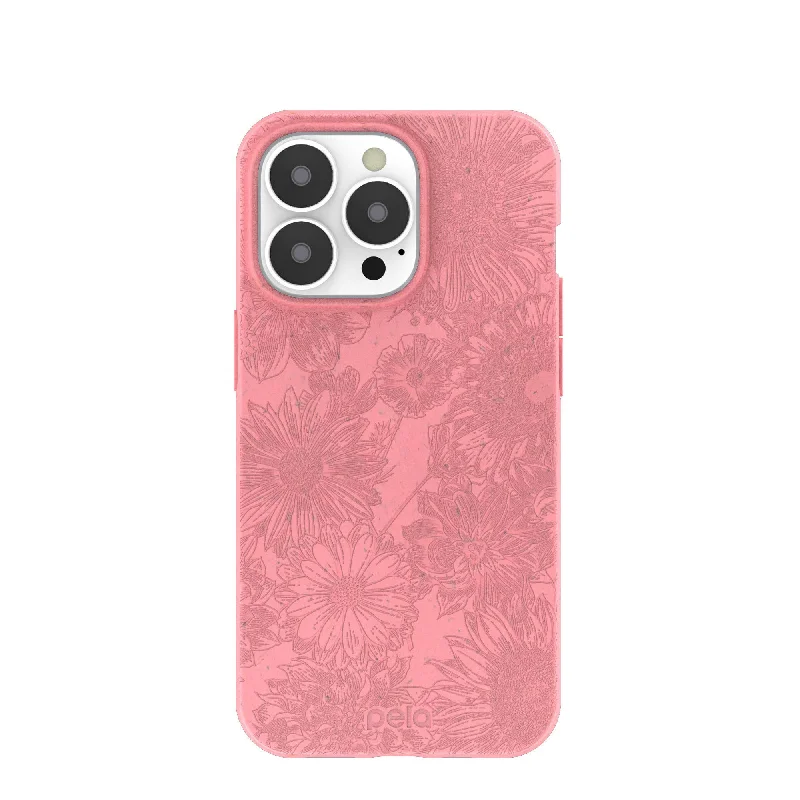 Bubblegum Pink Flora iPhone 13 Pro Case