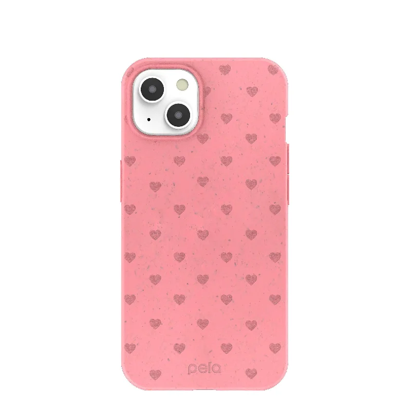 Bubblegum Pink Hearts iPhone 13 Case