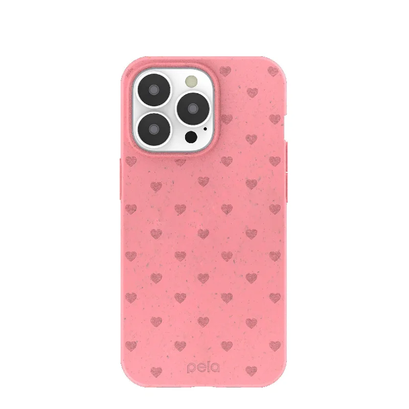 Bubblegum Pink Hearts iPhone 13 Pro Case