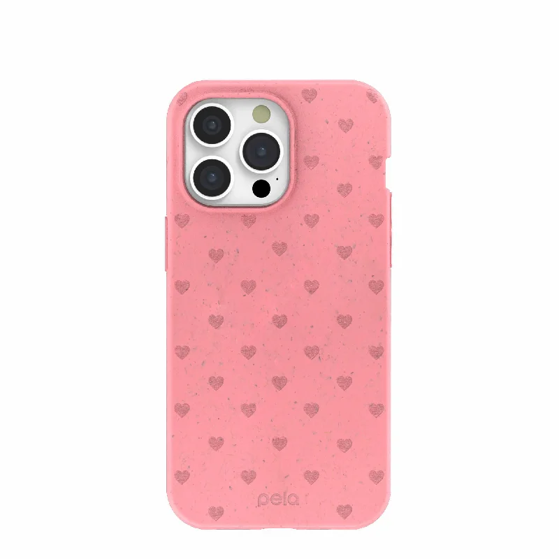 Bubblegum Pink Hearts iPhone 15 Pro Max Case