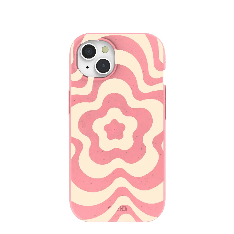 Bubblegum Pink Morning Flower iPhone 15 Case