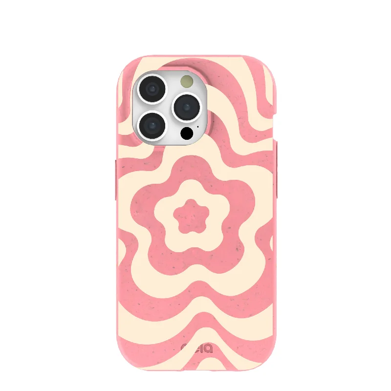 Bubblegum Pink Morning Flower iPhone 15 Pro Case