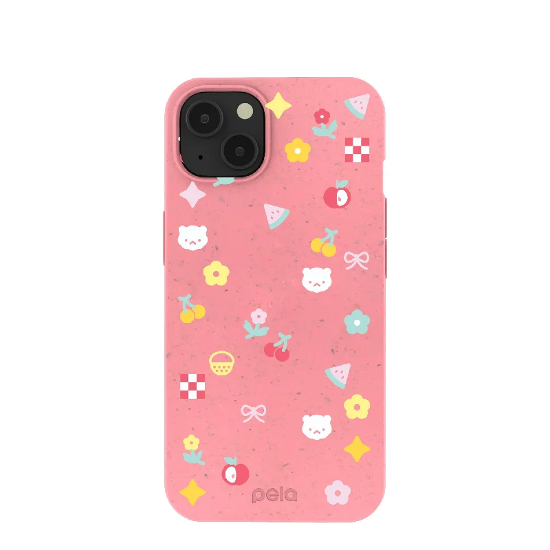 Bubblegum Pink Pretty Picnic iPhone 13 Case