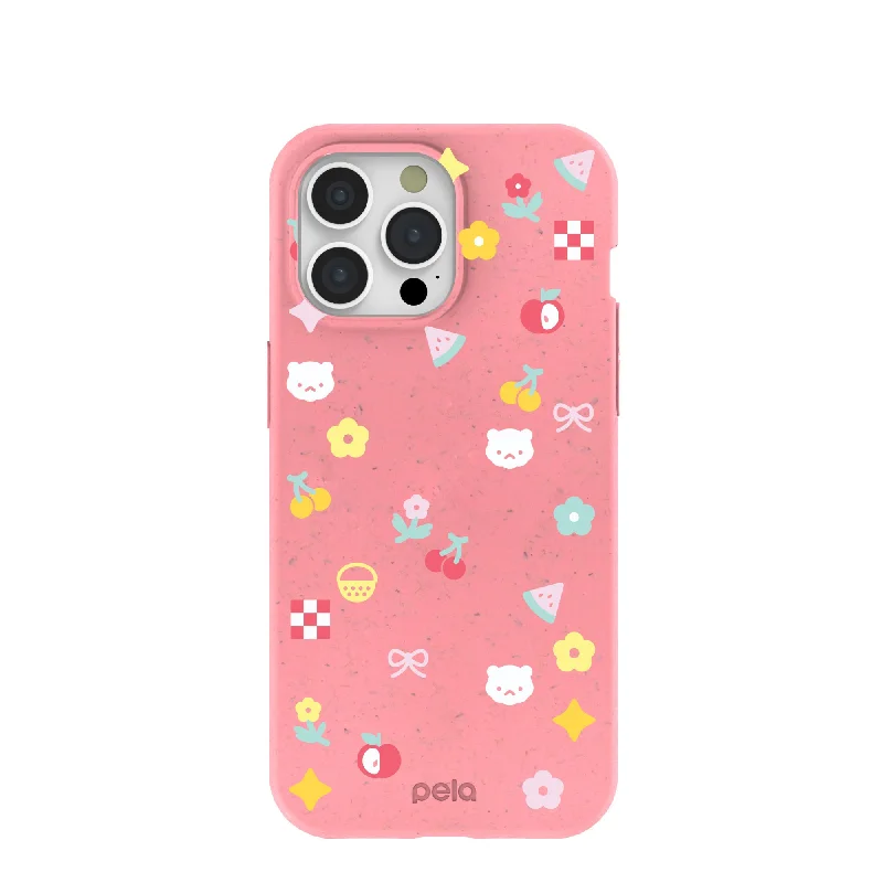 Bubblegum Pink Pretty Picnic iPhone 15 Pro Max Case