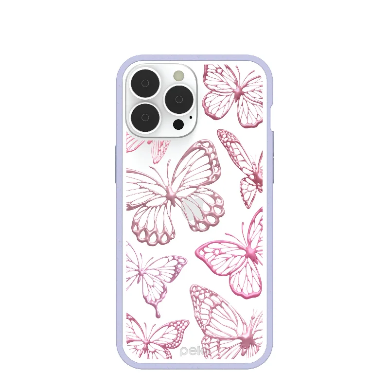 Clear Butterfly Effect iPhone 13 Pro Max Case With Lavender Ridge