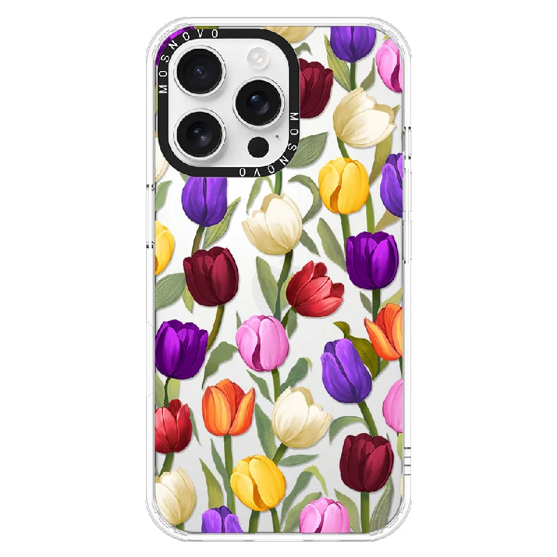 Colorful Tulips Phone Case - iPhone 16 Pro Max Case