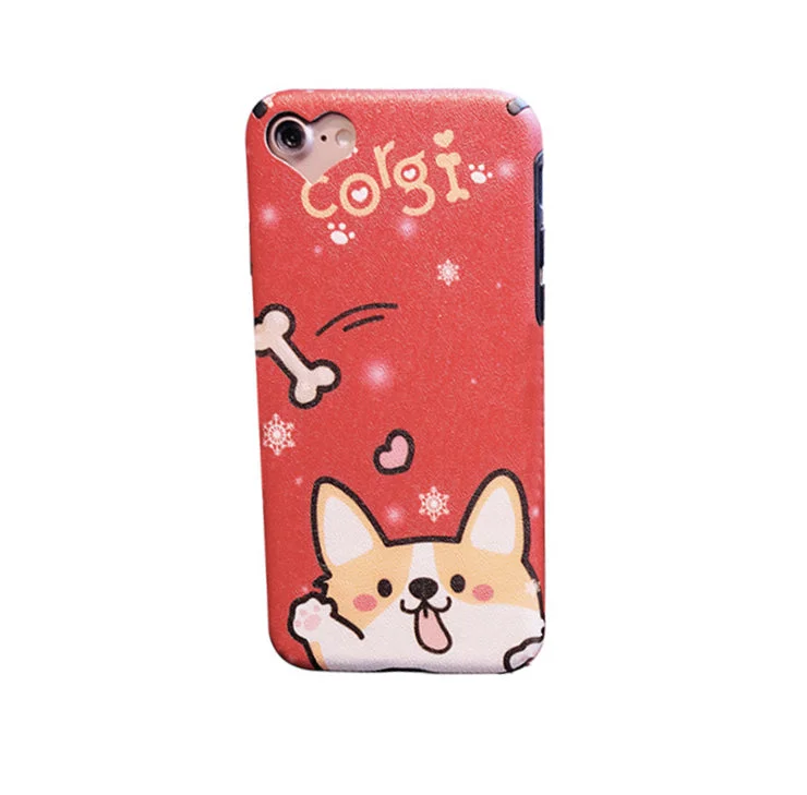 Corgi Say Hi to the Bone (Red) Phone Case