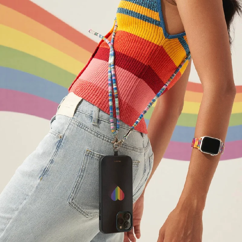 Cross-body Rainbow Love Biodegradable MagSafe Phone Case