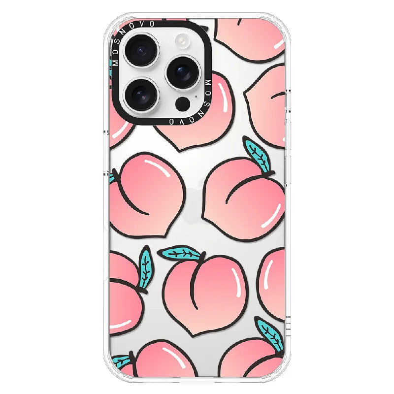 Cute Peach Phone Case - iPhone 16 Pro Max Case