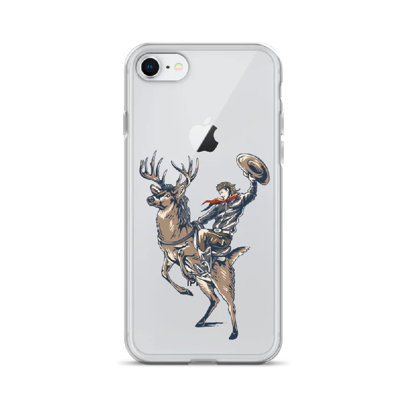 Deer Mullet Cowboy iPhone® Case - Clear