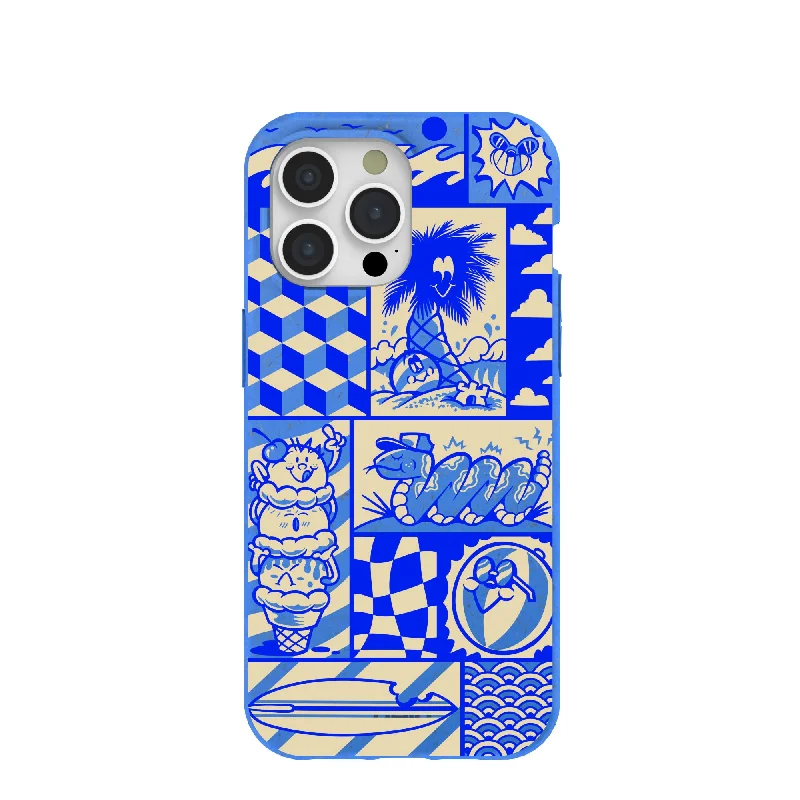 Electric Blue Summer Blues iPhone 15 Pro Max Case