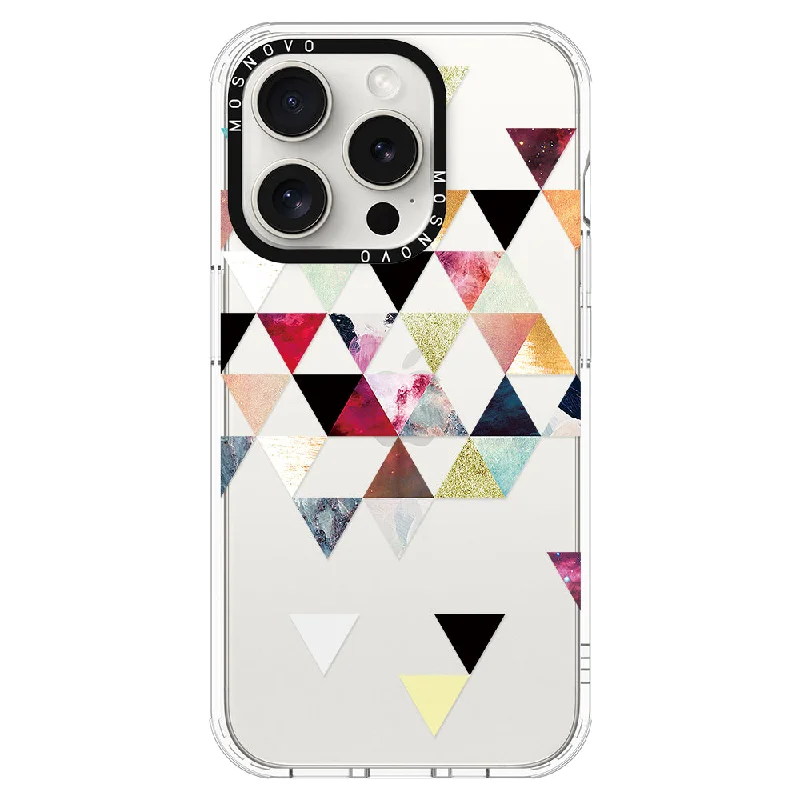 Triangles Stone Marble Phone Case - iPhone 15 Pro Case