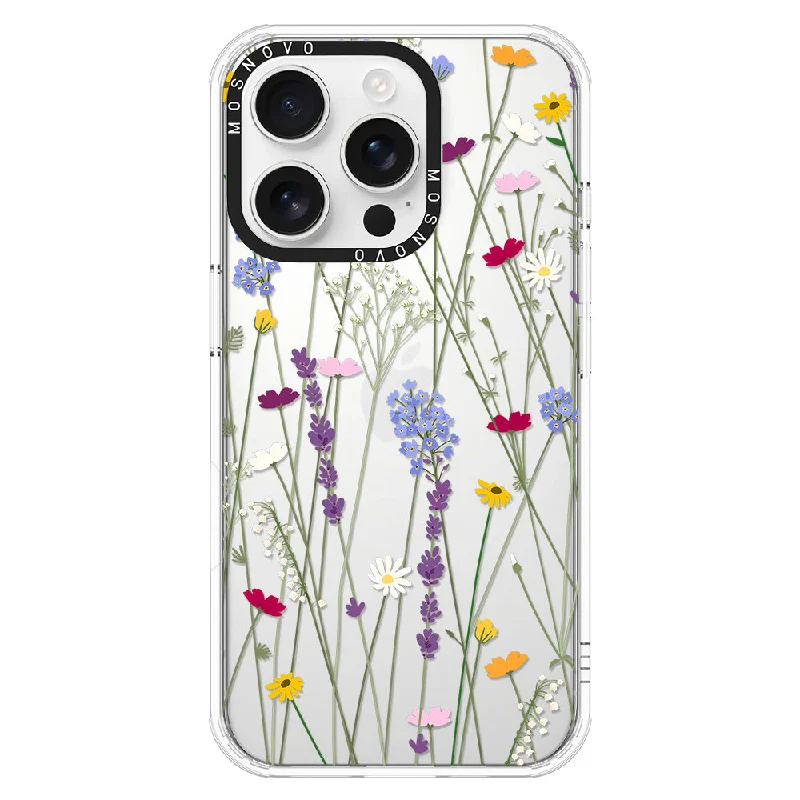 Floral Garden Lavender Daisy Flower Phone Case - iPhone 16 Pro Case