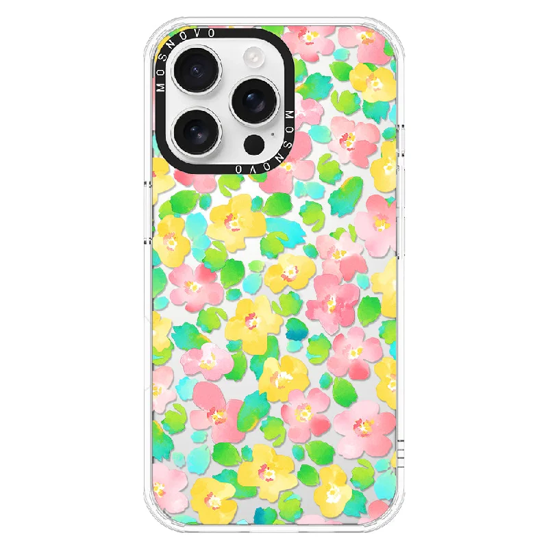 Floral Print Phone Case - iPhone 16 Pro Max Case