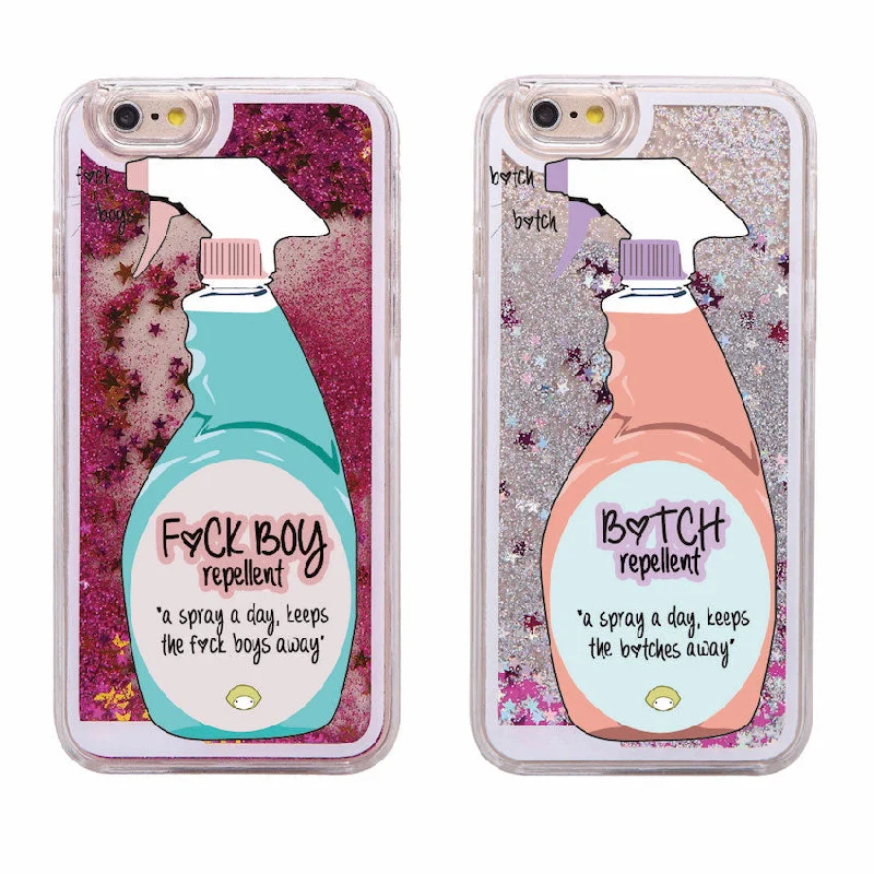 Glitter Waterfall Phone Case - Repellent Spray