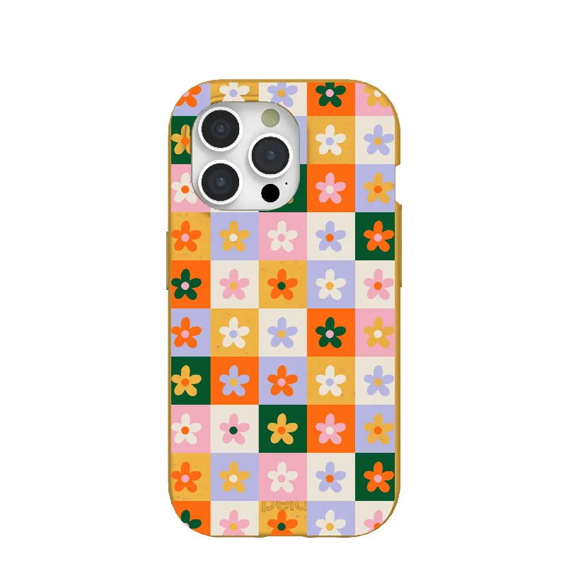 Honey Flower Tiles iPhone 15 Pro Case