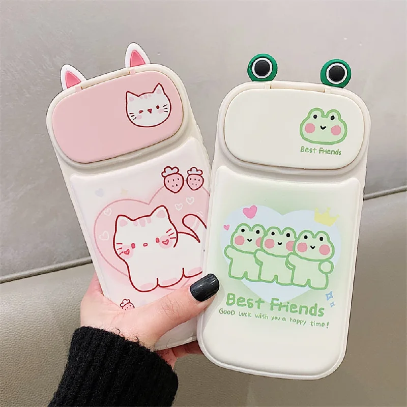 Animal iPhone Case With Flip Mirror Camera Cover