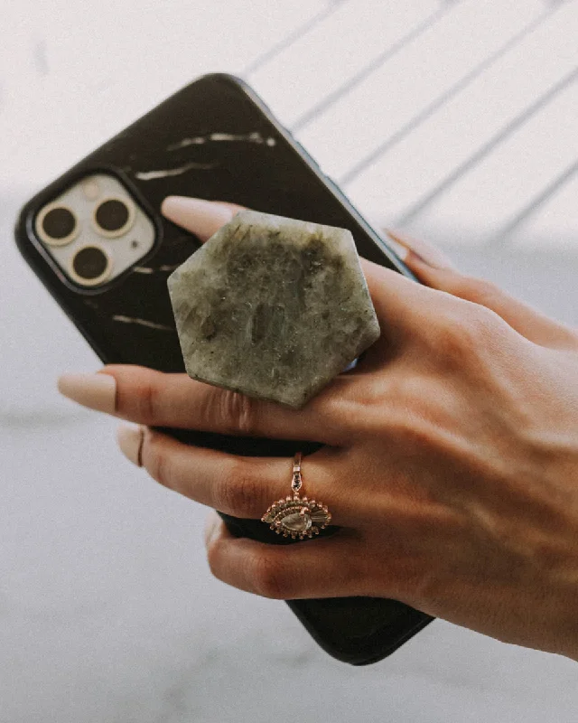 Labradorite White Phone Grip