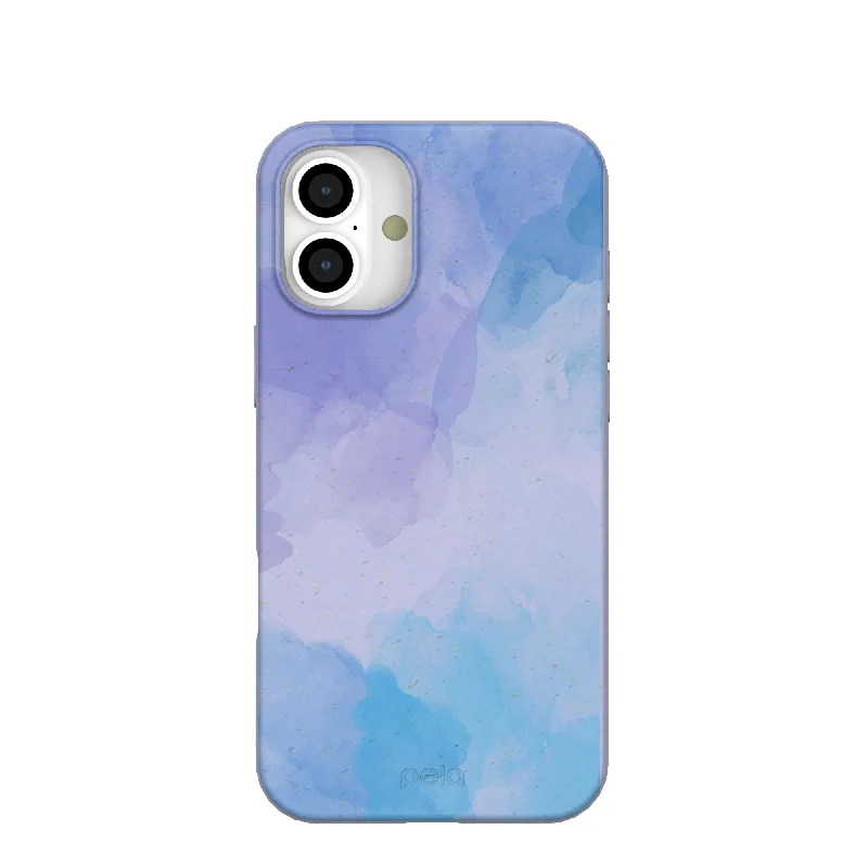 Lavender Blue Reflections iPhone 16 Plus Case