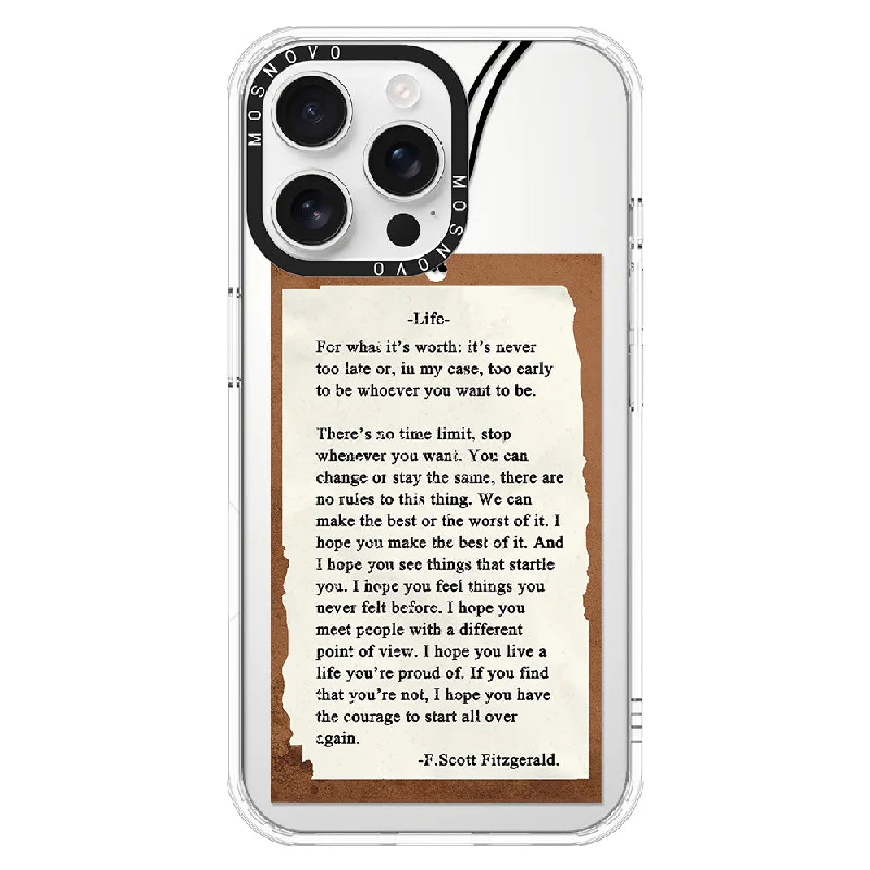 Life Quote Phone Case - iPhone 16 Pro Max Case