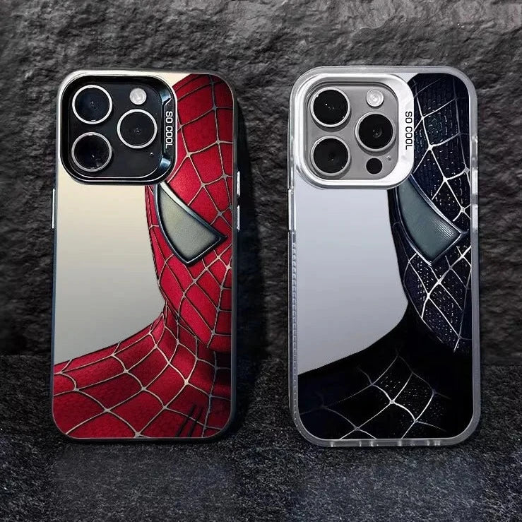 Luxury Spider Man Skin TPU Phone Case for iPhone 15 14 13 12 Series