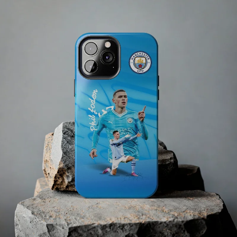 Man City Phil Foden Tough Phone Cases for iPhone 15 14 13 12 Series