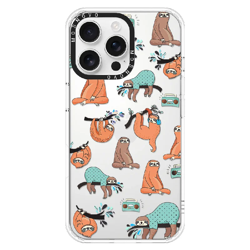 Musical Sloth Phone Case - iPhone 16 Pro Max Case