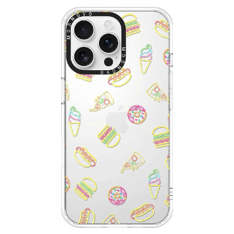 Neon Junk Food Phone Case - iPhone 16 Pro Max Case