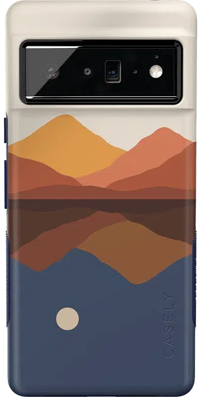 Opposites Attract | Day & Night Colorblock Mountains Google Pixel Case