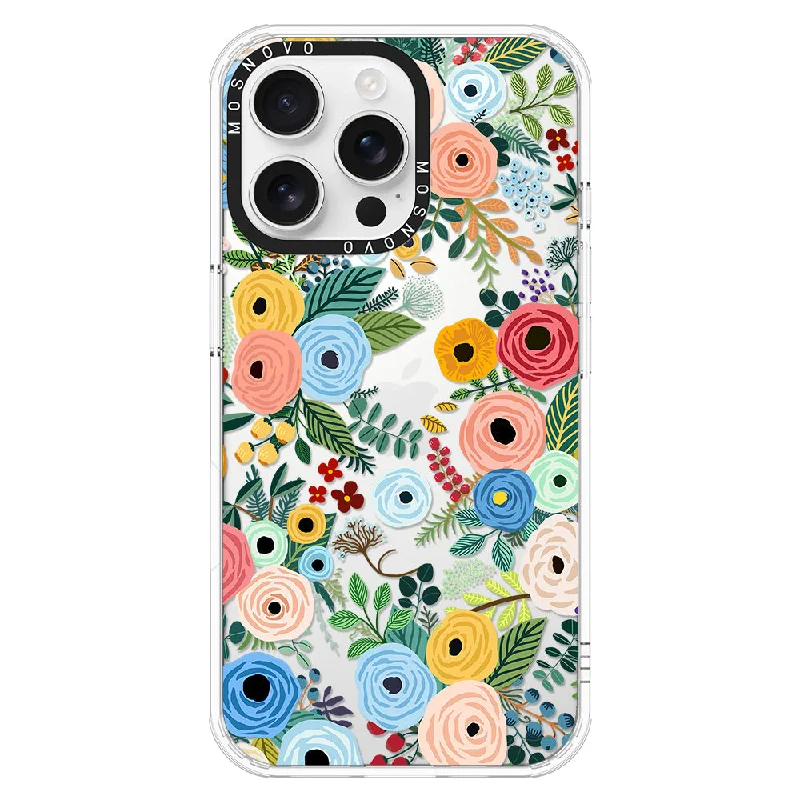 Pastel Floral Garden Phone Case - iPhone 16 Pro Max Case