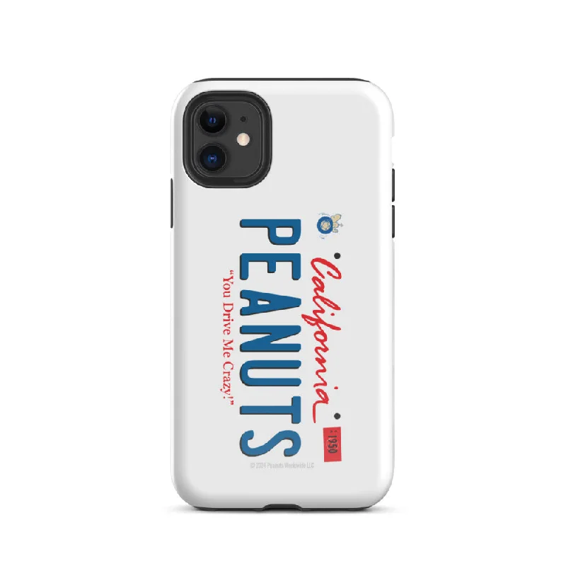 Peanuts License Plate iPhone Case