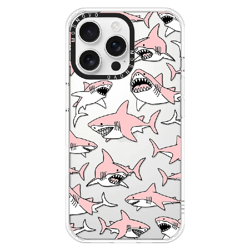 Pink Shark Phone Case - iPhone 16 Pro Max Case