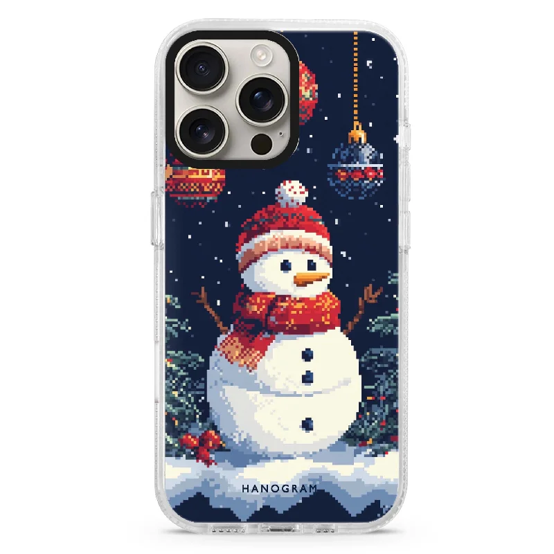 Pixel Snowman Joy iPhone Ultra Clear Case