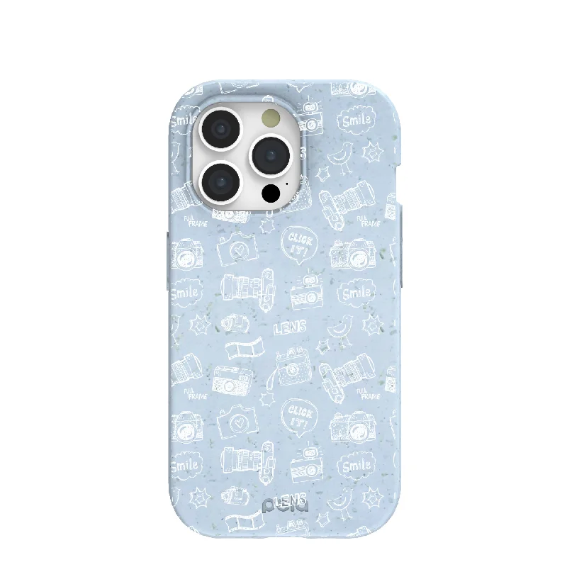 Powder Blue Camera Craze iPhone 15 Pro Case