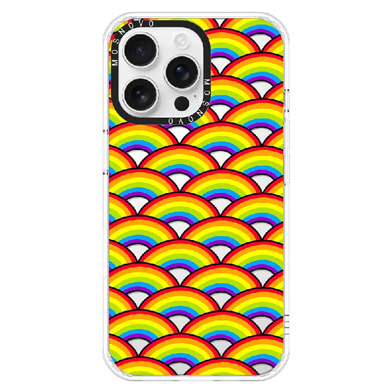 Rainbow Waves Phone Case - iPhone 16 Pro Max Case