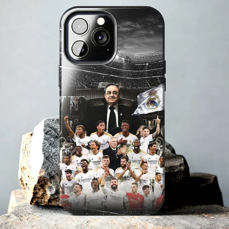 Real Madrid High Quality Tough Phone Case for iPhone 15 14 13 12 Series