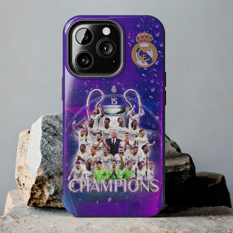 Real Madrid Wins 15th European Cup Tough Phone Case for iPhone 15 14 13 12 Series