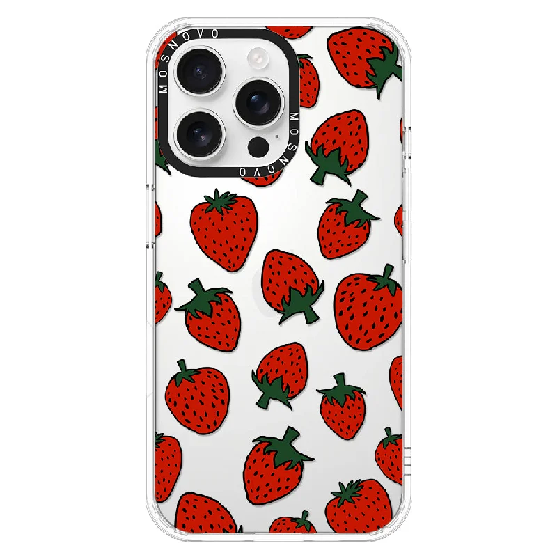 Red Strawberry Phone Case - iPhone 16 Pro Max Case