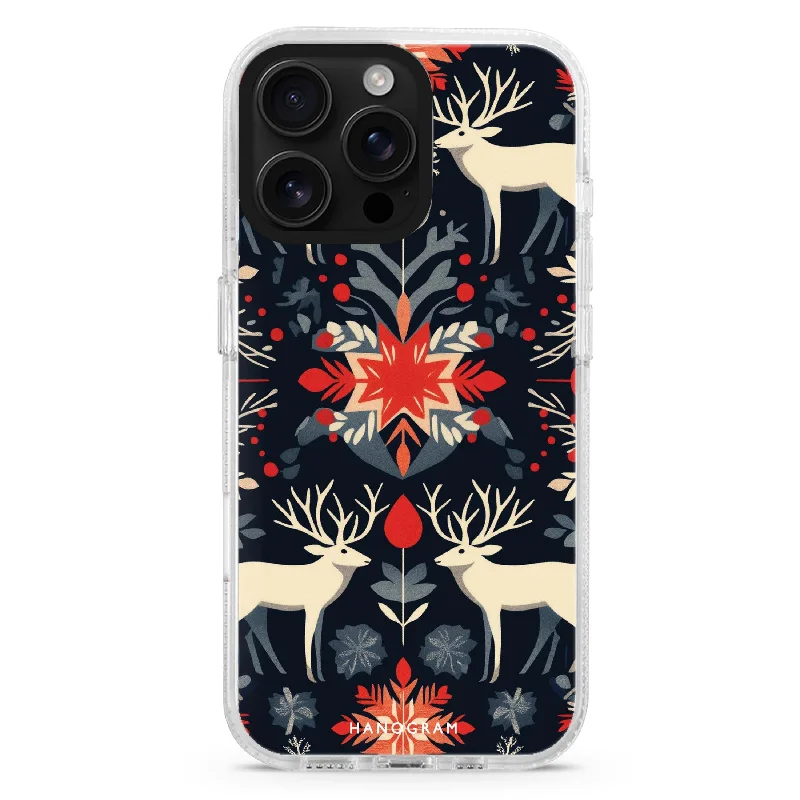 Reindeer Snow Symphony iPhone Ultra Clear Case