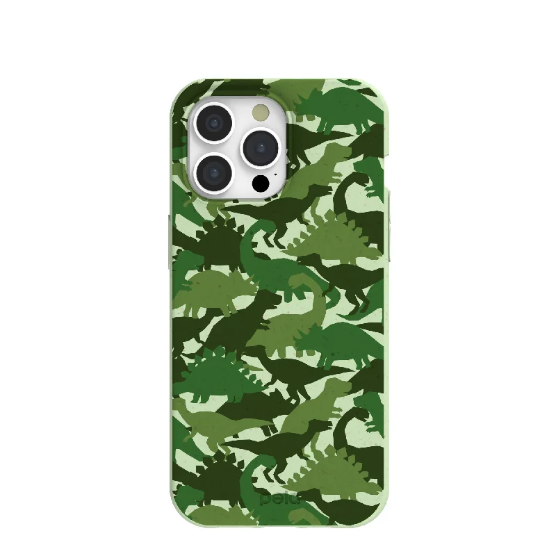 Sage Green Dino Camo iPhone 15 Pro Max Case